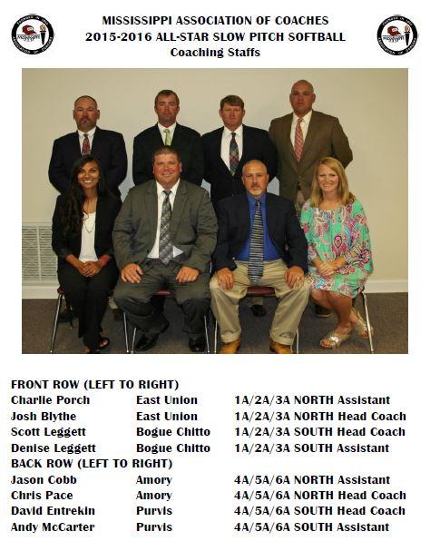 2015-2016 All-Star Slow Pitch Softball Coaches-ms coaches assn