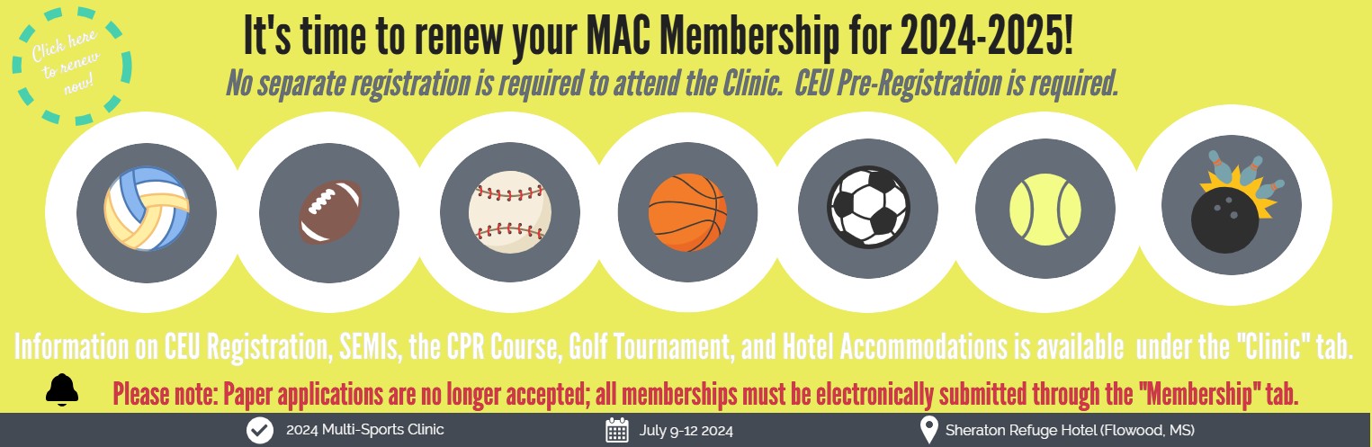 2024-2025 MAC Membership Renewal Time