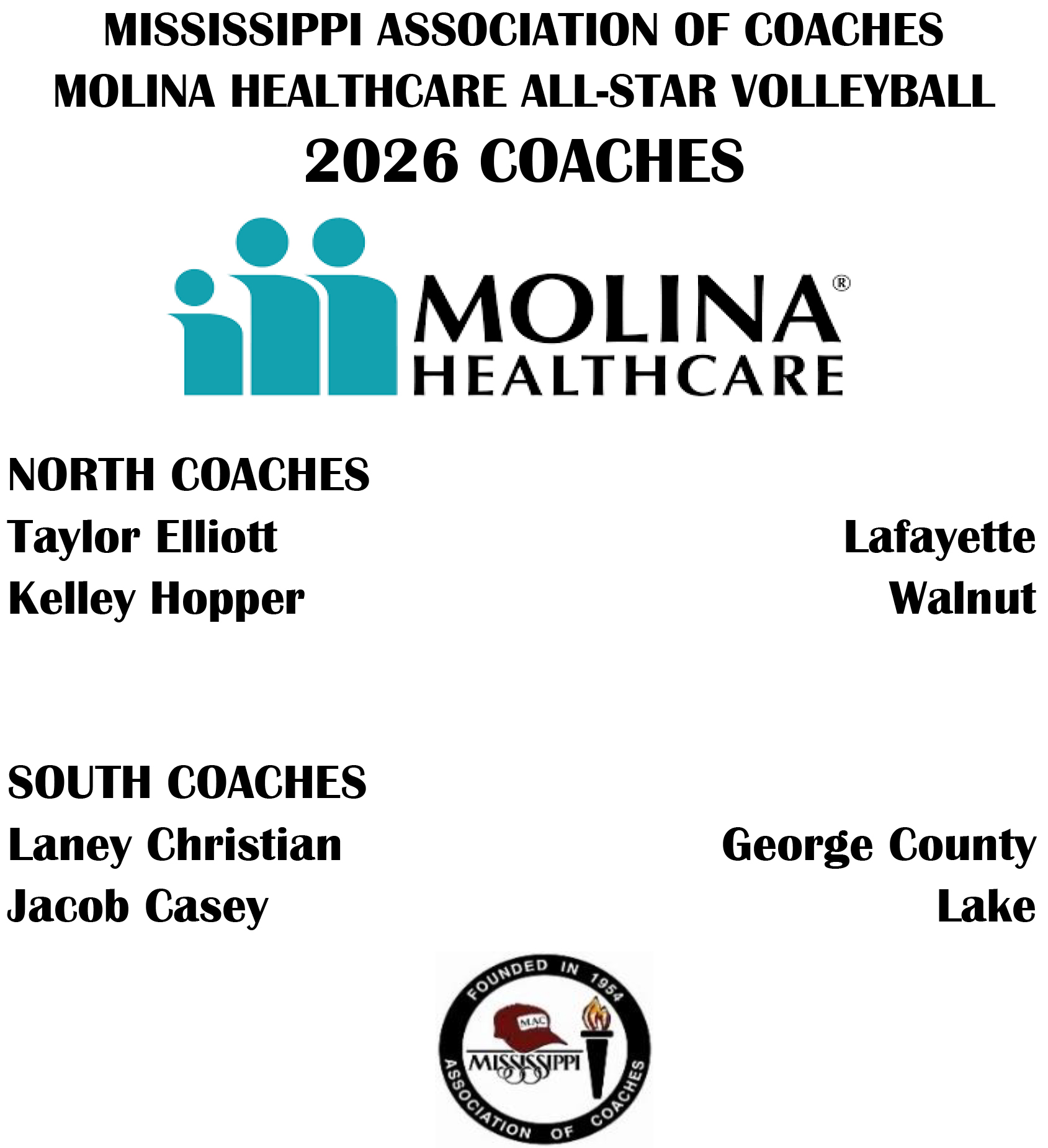 2026 All-Star Volleyball Coaches
