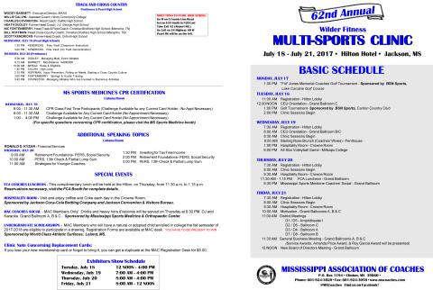 2017 Wilder Fitness Multi-Sports Clinic